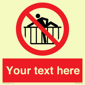 Custom prohibition do not cross barrier